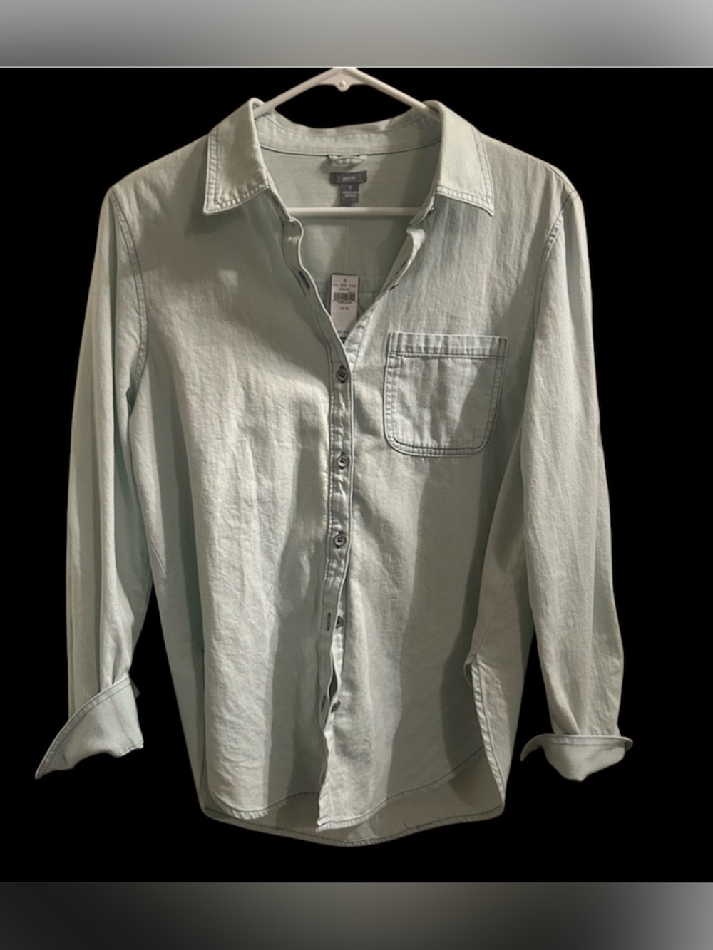 Aerie Women’s Light Denim Button Down Long Sleeve Shirt NWT X-Small